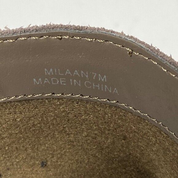 Steve Madden Milaan Suede Ankle Boots Womens 7M Taupe Leather Zip Heeled Booties - Picture 8 of 9